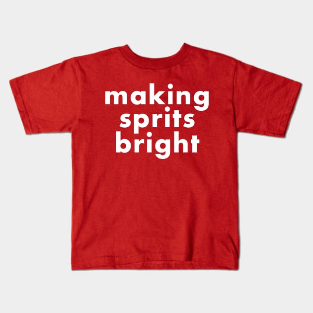 making spirits bright Kids T-Shirt by foxfalcon